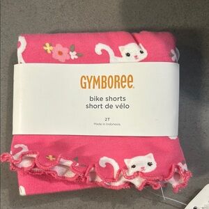 Gymboree Pink Cat Bike Shorts NWT 2T